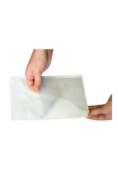 Aso Medya جيب ملف لاصق بلاستيك 14×20 سم جيب يمين 100 قطعة