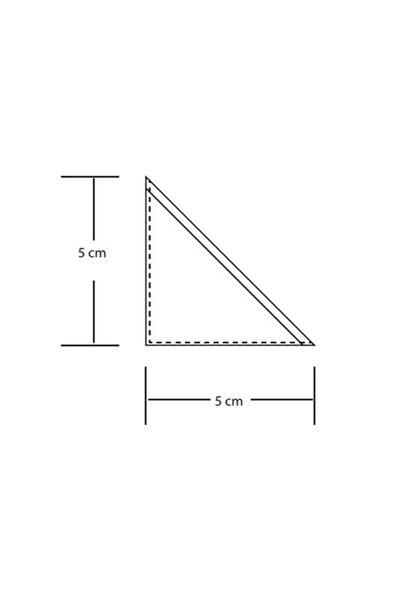 Aso Medya Plastic Adhesive Triangle Corner Pocket, 5X5 Cm, 100 Pieces