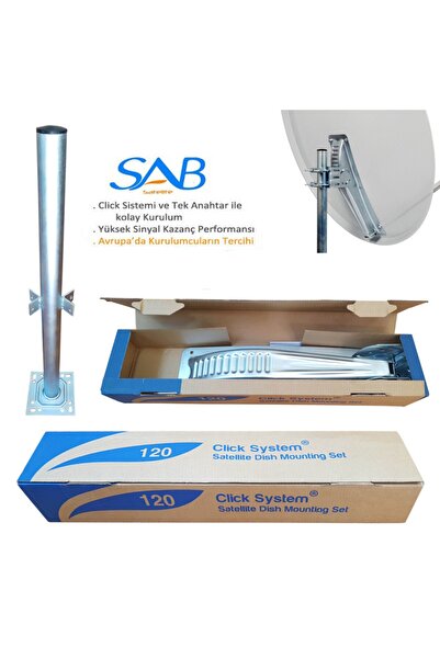 SAB Açık Gri 120 Cm Delikli Ofset Çanak Anten