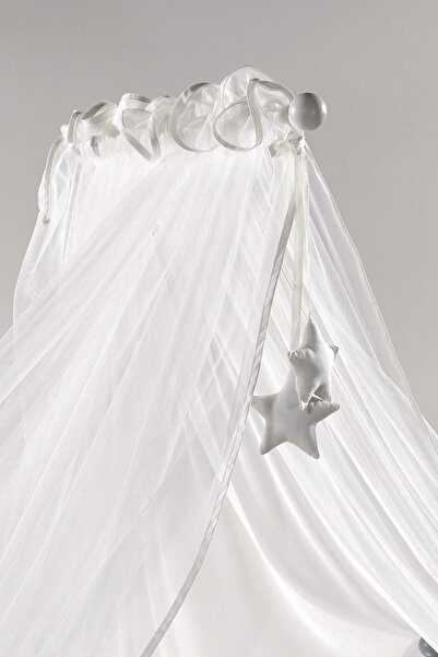 Meltem Smart Motto Yıldızlı Ekru Cibinlik Seti - 60x120 Cm