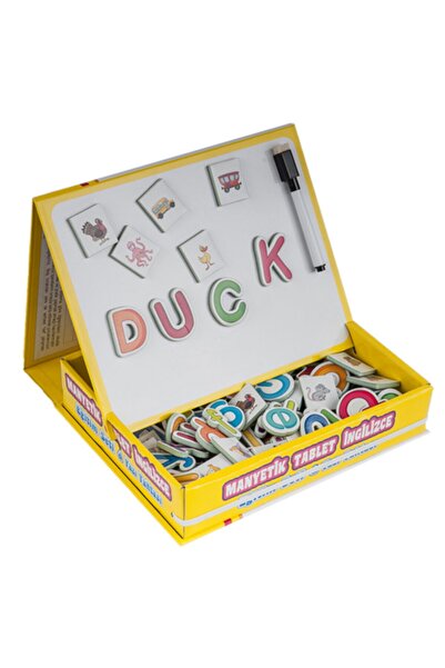 Diytoy مجموعة تدريب اللغة الإنجليزية للكمبيوتر اللوحي المغناطيسي ولوحة الكتابة