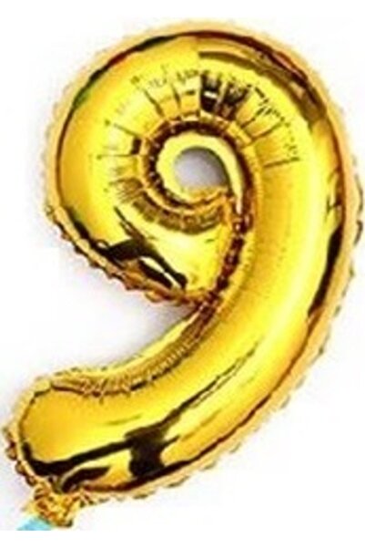 Ekin Süs بالون فويل ذهبي مكون من 9 أرقام