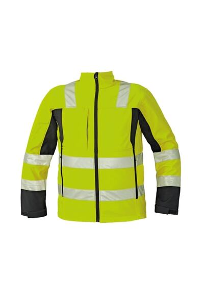 Maltom Yüksek Görünümlü Softshell Ceket - Sarı - S Beden