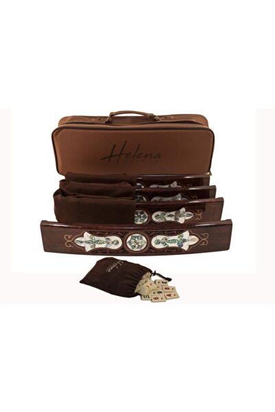 Helena Wood Art Abalone Oval Okey (beyaz - Yeşil Sedef)