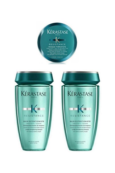 Kerastase Resistance Bain Extentioniste Saç Uzatan Şampuan 250 ml X 2 + Masque Therapiste Saç Maskesi 75 ml