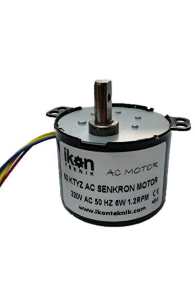 İKON TEKNİK AC SENKRON MOTOR 50 KTYZ 6 Watt 1.2 RPM 220 Volt VİYOL MOTORU - K...