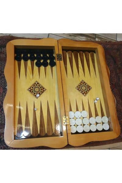 günbeyi El Yapımı Ahşap Mozaik Işlemeli Tavla