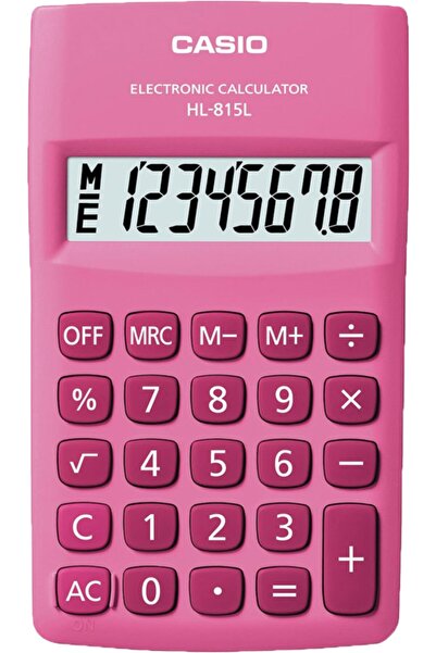 Casio Hl-815l-pk 8 Hane Pembe Cep Tipi Hesap Makinesi
