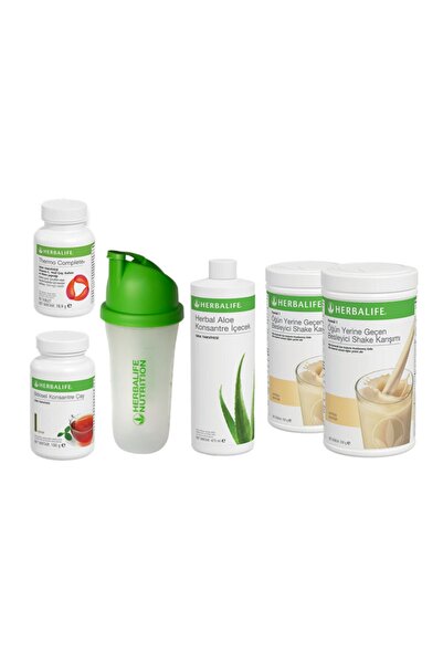 Herbalife 2 Vanilyalı Shake Ve 100gr Klasik Çay Ve Aloe Konsantre Içecek Ve T...
