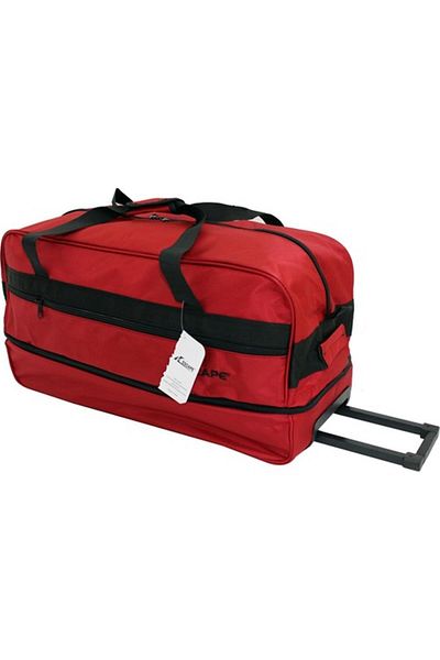 ESCAPE 203-k Red Two-Wheel Check Travel Bag