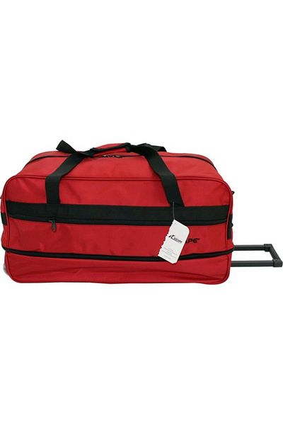 ESCAPE 203-k Red Two-Wheel Check Travel Bag