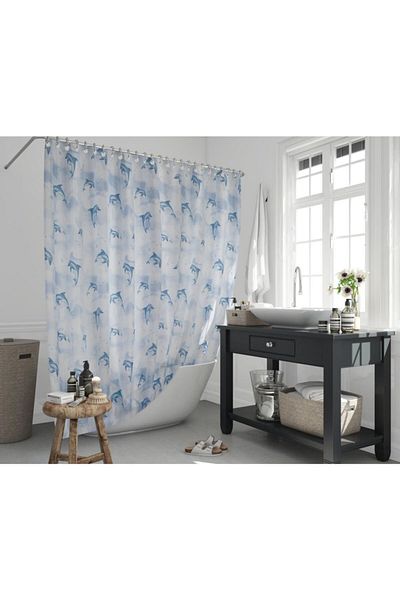 Zethome 1x180x200 Κουρτίνα ντους με μονό φτερό δώρο - 5875