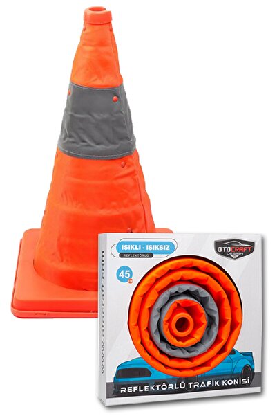 OTOCRAFT Katlanır Reflektörlü Trafik Konisi 40 Cm