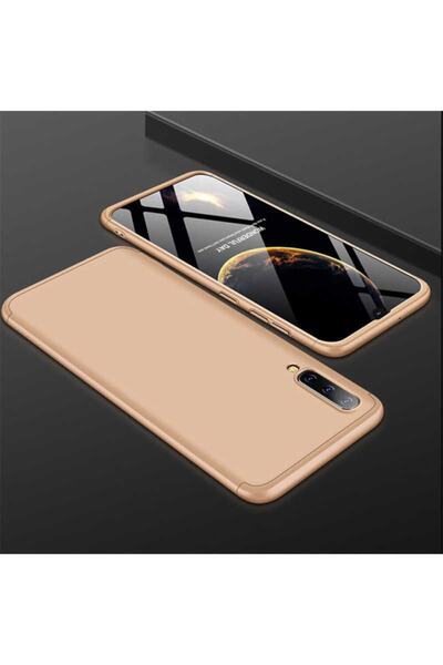 Nezih Case Samsung Galaxy A50 Sert Silikon Kılıf (mat Görünüm Ultra Ince) Gold
