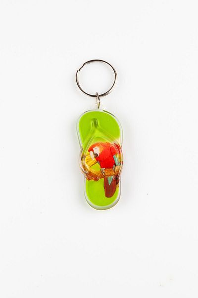 Dünyadan Hediyeler Sandals Slippers Keychain Parrot Themed