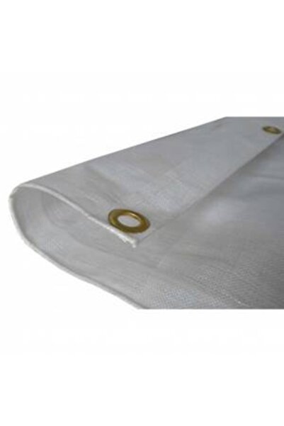 Gereksiz Şeyler Beyaz Su Geçirmez Gölgelik Ebatlı Pvc Çadır Brandası 3x5 = 15 m2