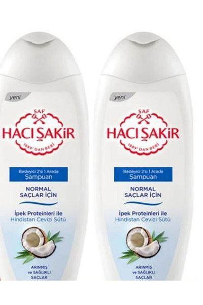Hacı Şakir Coconut Cream Shampoo - Normal Hair 500 Ml x 2