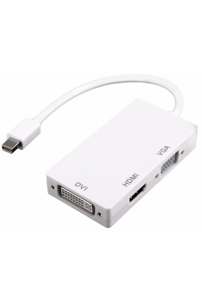 Alfais 4639 Mini Displayport Hdmi Vga Dvi Çevirici Dönüştürücü Adaptör Thunderbolt Display Port Kablosu
