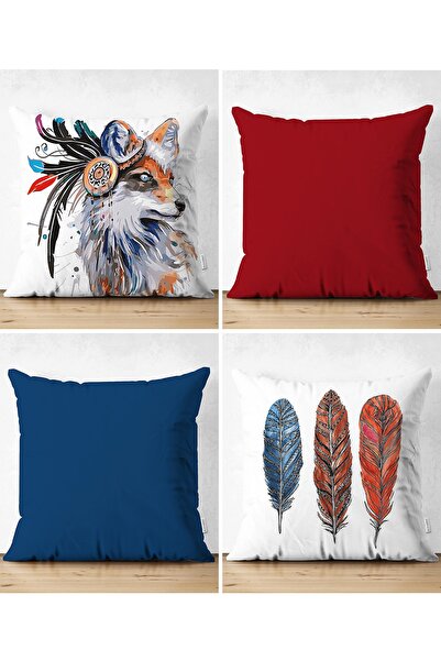 Realhomes Set de fețe de pernă decorative, cu două fețe, modern, colorat, cu ...