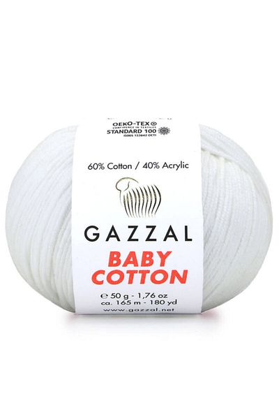 Gazzal Baby Cotton Amigurumi Thread Ecru - 3410 - 50 Γρ. Σχοινί διάτρησης