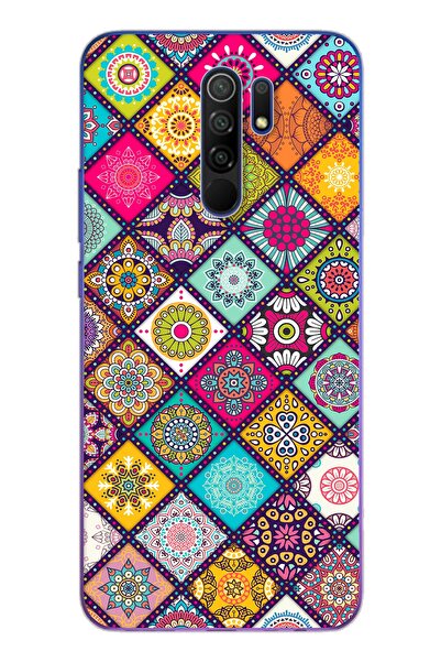 Spoyi Renkli Seramik Tasarımlı Süper Şeffaf Silikon Telefon Kılıfı Xiomai Red...