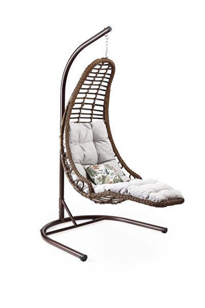 Capri Swing Modern Salıncak Bahçe Balkon Teras Salıncağı Rattan Bodrum