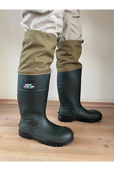 SİBER OUTDOOR Erkek Haki Polimer Astarlı Konçlu Çizme