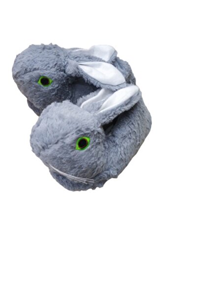 TREND AYAKKABI Унисекс сиви пантофи с зайци