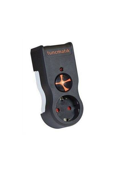 Tunçmatik TSK5079 موديل مقبس أسود واحد محمي من زيادة التيار - Tunçmatik