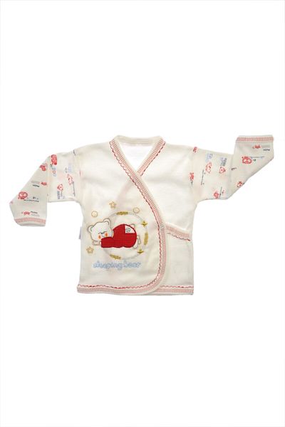 Junenext Daisymini Baby Red Embroidered Hospital Discharge Bodysuit Set 5 Pieces