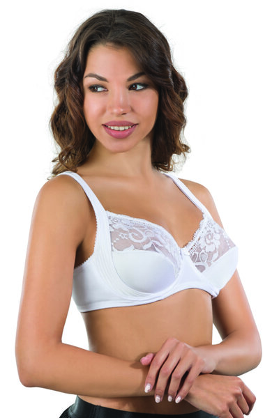 Emay Жіночий білий мереживний бюстгальтер з бантиком 165