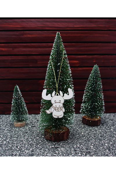 Lora Wedding Ornament pentru Pom de Crăciun cu Snur Sclipici 6 Bucăți