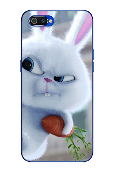 Spoyi Dedektif Tavşan Tasarımlı Süper Şeffaf Silikon Telefon Kılıfı Oppo Realmi C2