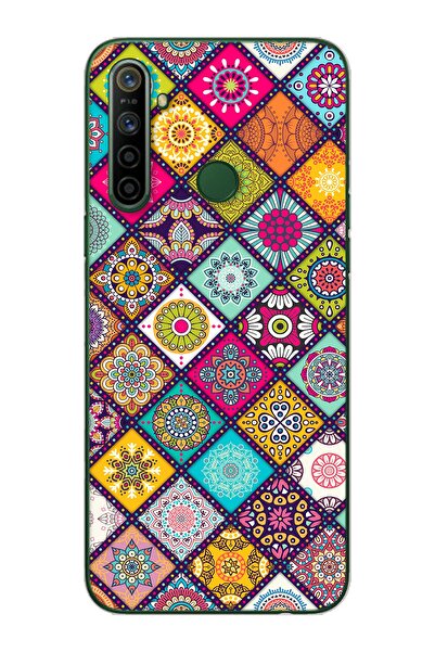 Spoyi Renkli Seramik Tasarımlı Süper Şeffaf Silikon Telefon Kılıfı Oppo Realm...