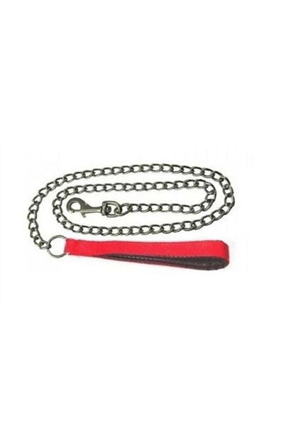Pet Style Soft Textured Dog Chain Walking Leash Red 120 Cm X 30mm.