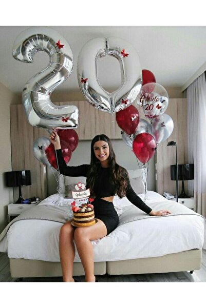 Ekin Süs 20 Years Silver Foil Balloon