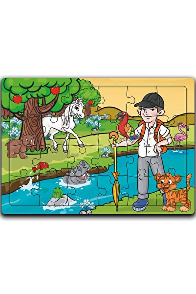 minİQ toys Hayvan Dostlarımız Ahşap Puzzle (24 Parça)