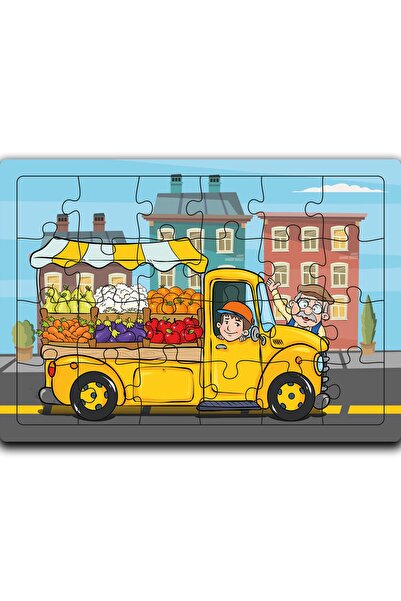 Grocery Truck Wooden Puzzle (24 Pieces)