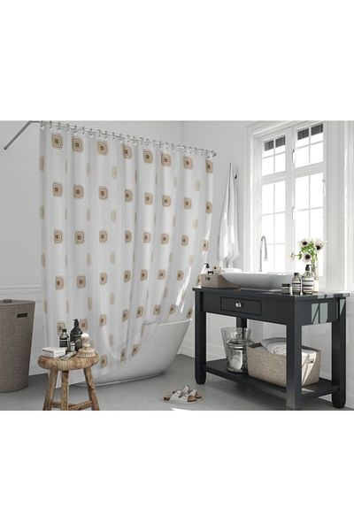 Zethome 1x180x200 Κουρτίνα ντους δώρου μονής πτέρυγας - 6969