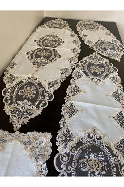 Ağaoğlu 5 Parça Salon Takımı Linen Simli Kumaş