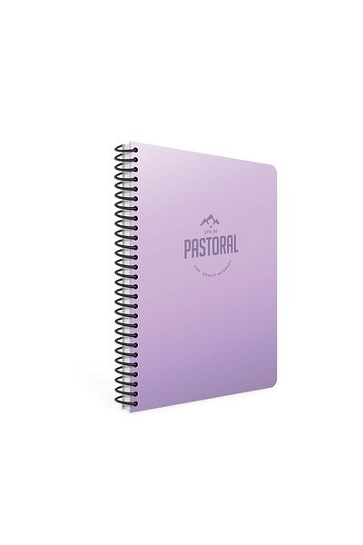 Gıpta Medium Size Pastoral 96 sheets Checkered Notebook Lilac