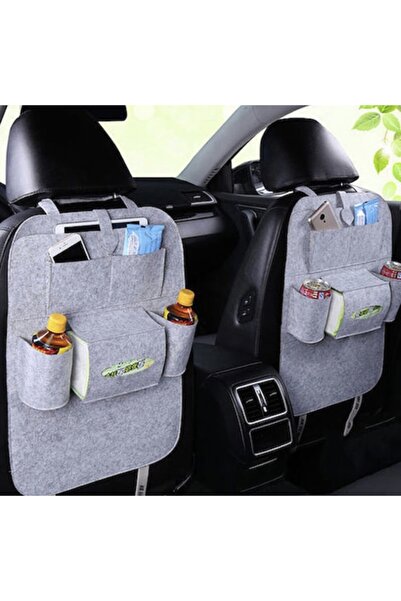 Ankaflex 2 Adet Araç Koltuk Arkası Gri Keçe Eşya Düzenleyici