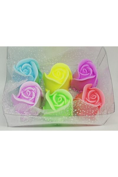 Dolce Soap - Scented Ornamental Soap - Rose 6 Pieces - Colorful - 5cm