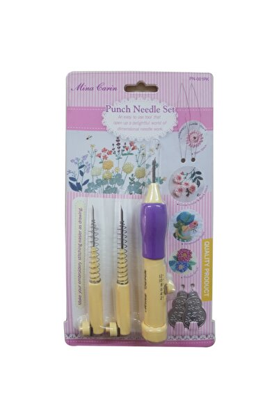 Sermet Süs Dünyası Mina Carin Marka Orijinal Punch Iğnesi Seti, 3 Farklı Iğne...