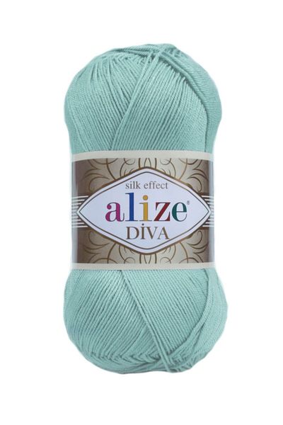 Alize (5 Τεμάχια) Νήματα πλεξίματος Diva 463 Mint Γιλέκο Μπλούζα τουνίκ Νήματα Φορτιστής Σάλι Νήμα