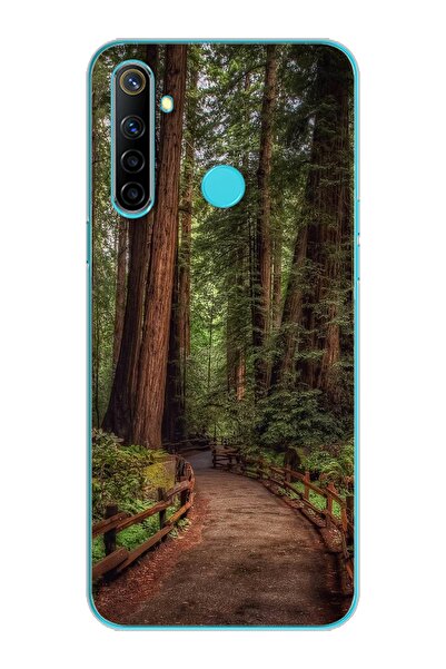 Spoyi Orman Yol Tasarımlı Süper Şeffaf Silikon Telefon Kılıfı Oppo Realmi 6i