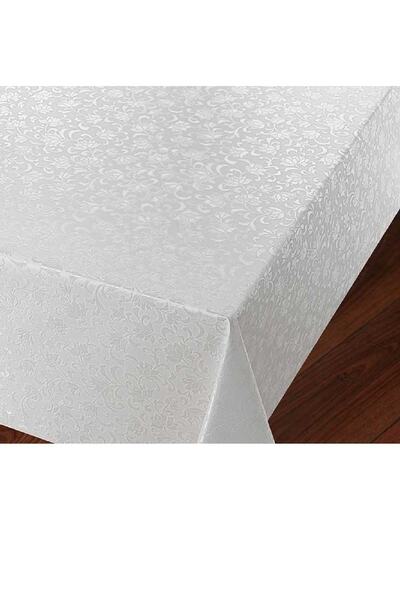 ELEGANCEV مفرش طاولة مبطن من القماش الزيتي 140 سم × 180 سم 8 أشخاص