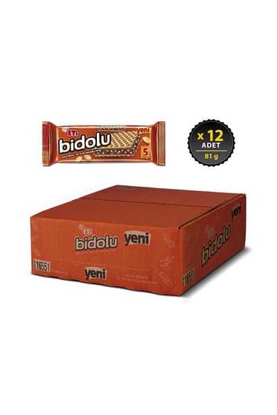 Eti 12 Pieces of Cocoa Cream Peanuts - Particulated Wafer 81 g