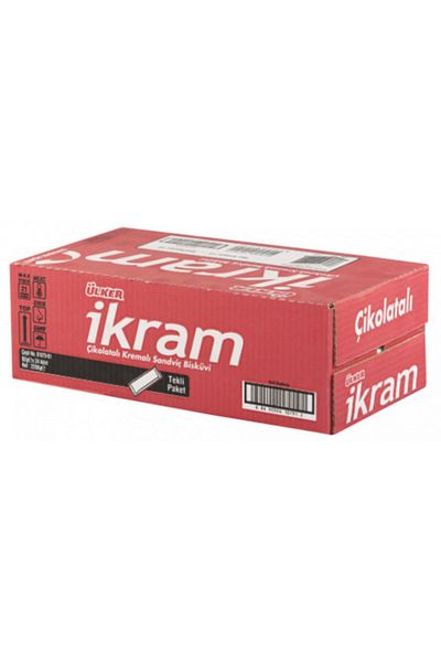 Ülker Ikram Sandwich Biscuit - Chocolate Cream, 84 Gr, X 24 Pieces