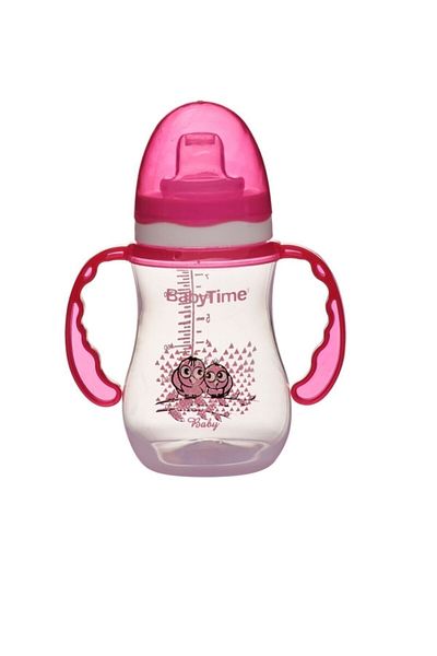 Babytime Bt105 Drip Resistant Glass with Handle 250 ml Pink